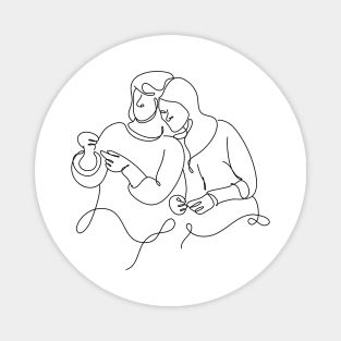 Women Day Line Art Minimal Magnet